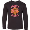 thumbnail image 3 of Inktastic Gobble Gobble Cute Turkey Thanksgiving Long Sleeve Youth T-Shirt, 3 of 5