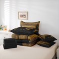 thumbnail image 6 of Manfei Black Bear 7 Pieces Full Size Bedding Sets,Country Farmhouse Lodge Full Size Bed in a Bag,Brown,Black Reversible, 6 of 7