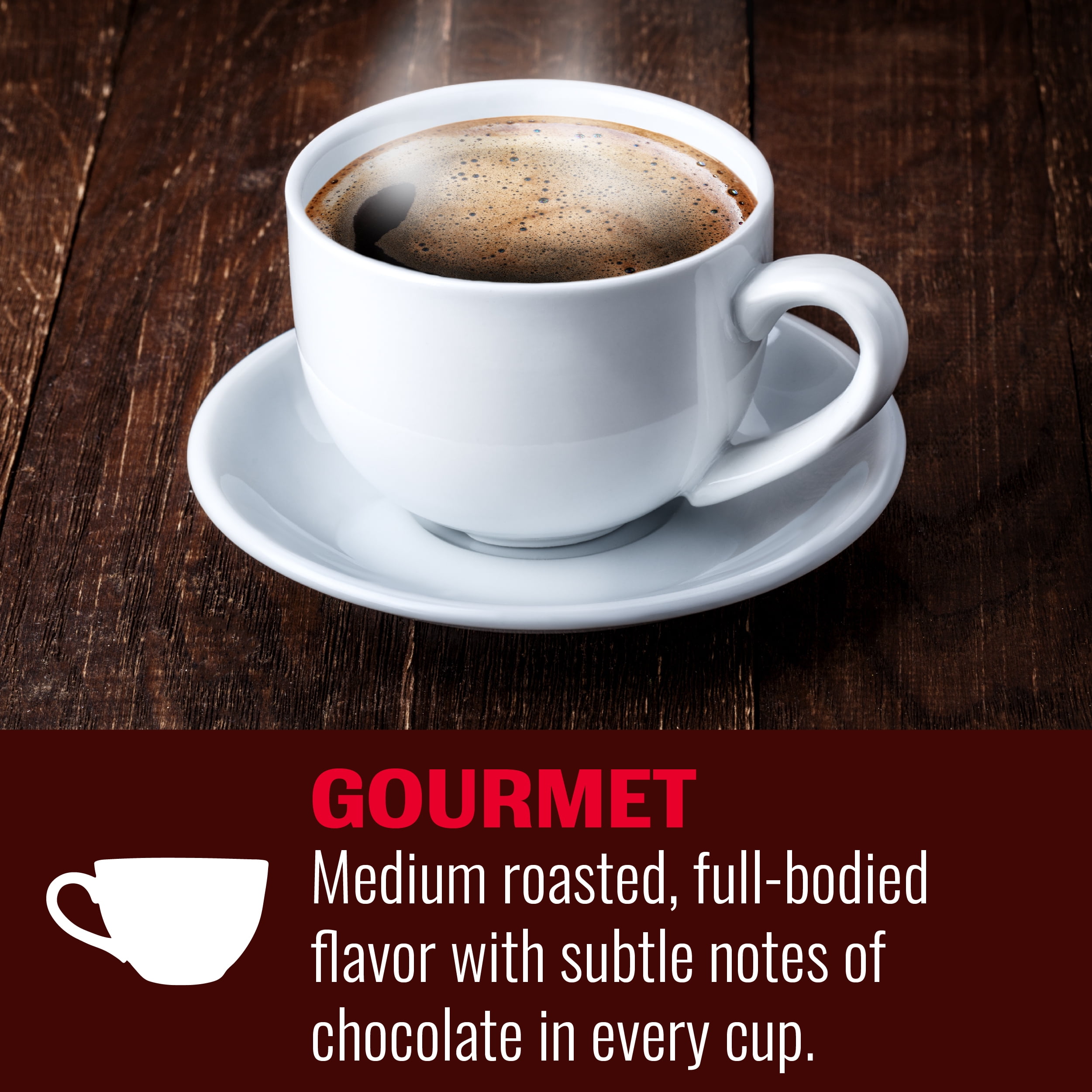 Hills Bros. Gourmet Blend 100% Arabica Medium Roast, K-Cup® Coffee Pods, 12-Count Box