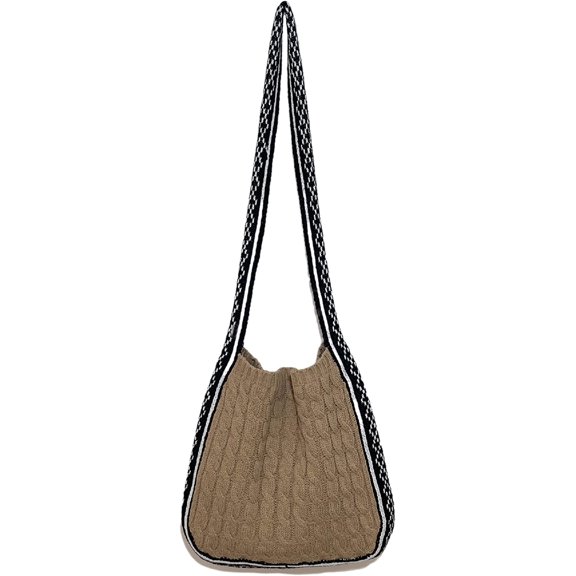 Kukuzhu Fairy Grunge Knitted Shoulder Bags Y2K Fairycore Tote Bag Crochet Hobo Crossbody Bag Indie Purse Accessories
