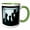 Green/White, variant on 3drose, Graduates with Tassel, 2013, Teal Green, 11oz Two-tone Blue Mug