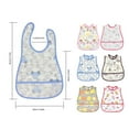 thumbnail image 3 of 1Pc Baby Bibs for Eating Toddler Feeding Bibs with Crumb Catcher Pocket Fruit Adjustable Sleeveless Teething Plastic Food Bib Set Waterproof Infant Keepsake Gift for Baby Shower, 6-30 Months(Cof, 3 of 5