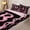 Black Pink B, variant on Manfei Pink Bow Letter J Zipper Twin Comforter Sets with Fitted Sheet and 2 Pillowcases, Kawaii Ribbon Zipper Bedding Set, Pink Reversible, 4 Pieces