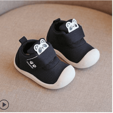 

Toyella Spring And Summer New Baby Toddler Shoes Infant Knitting Shoes Boys And Girls Single Shoes Soft Bottom Non-slip Children 0-2 Years Old Black 14