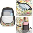 thumbnail image 4 of Pioneer Flower Floral Print Pattern 17" School Backpacks for Teens,Waterproof Oxford Fabric,S-Shape Padded Straps for School,Travel,Hiking,Camping, 4 of 6