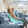 thumbnail image 3 of Alvantor 94" Modular Sectional Sofa with Convertible Ottomans, Chenille L-Shaped Cloud Sofa 2 Seat Oversized Couch for Living Room Blue, 3 of 9
