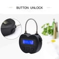thumbnail image 4 of 2X Smart Time Lock LCD Display Time Lock USB Rechargeable Temporary Padlock Travel Electronic Black, 4 of 6