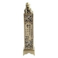 thumbnail image 3 of Quemador de incienso Torre Pequeño Monje Talla de metal decorativa Porta incienso para regalar Bambú de bronce, 3 of 9