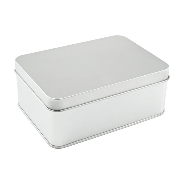 Caja de hierro para embalaje con ventana rectangular, accesorios y piezas, caja de hierro para embalaje general, caja de hojalata