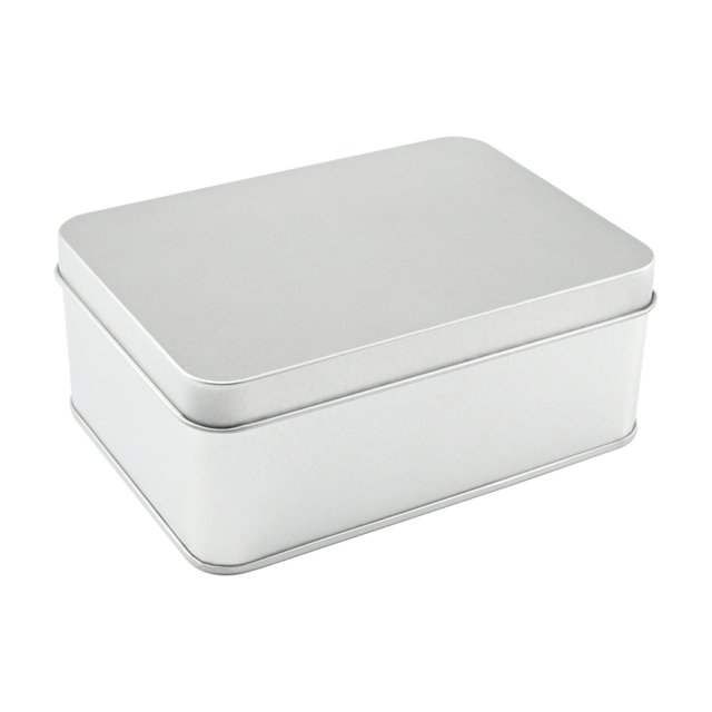 Caja de hierro para embalaje con ventana rectangular, accesorios y piezas, caja de hierro para embalaje general, caja de hojalata