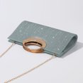 thumbnail image 5 of Jaucin Stylish Striped Clutch in Gold and Green with Removable Chain Accessory Wedding Clutch Handbag Elegant Evening Bag, 5 of 21