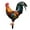 H, variant on opvise Rooster Decor Realistic Life-like Ornamental Double-sided Printing Acrylic Garden Statue Chicken for Yard M