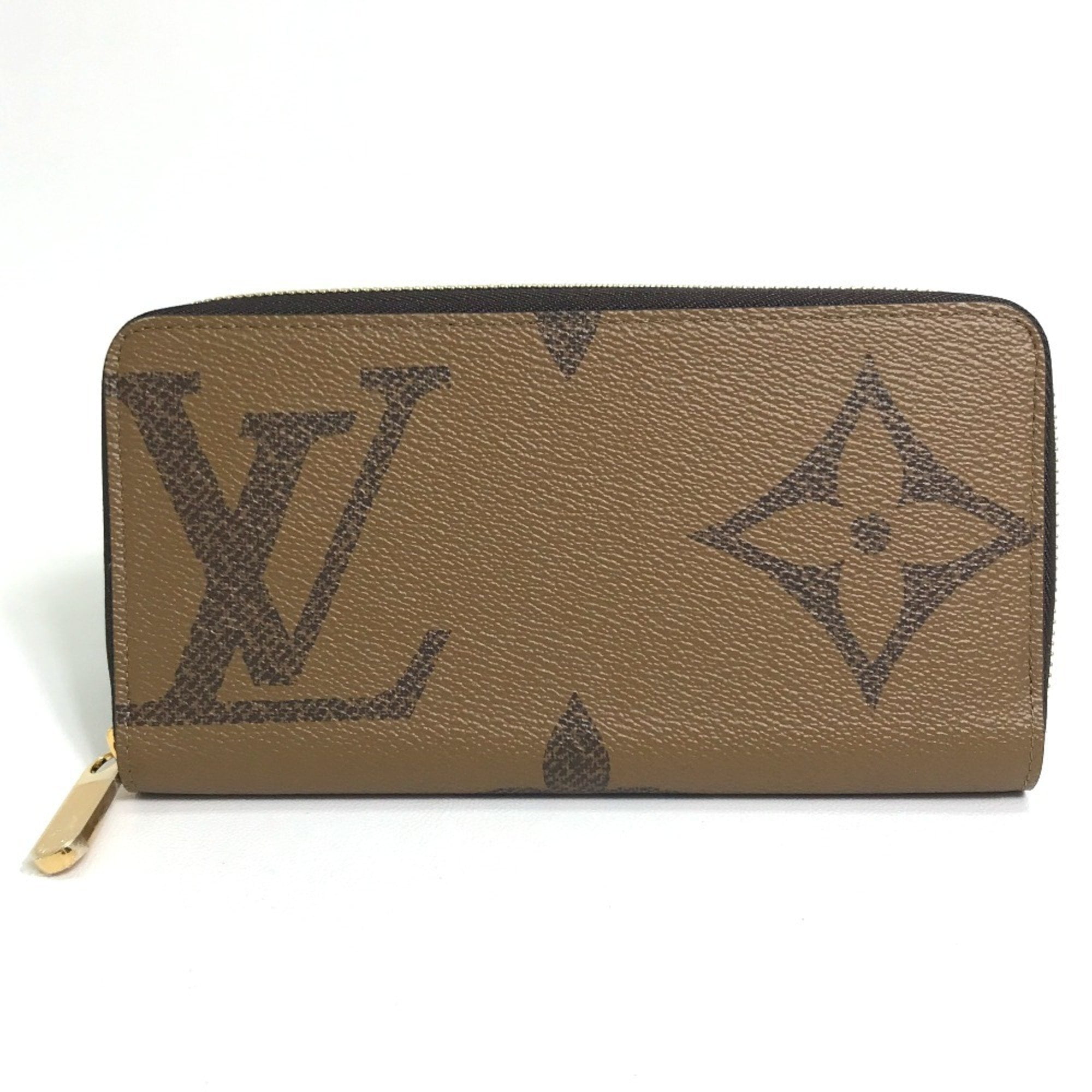 Pre-Owned LOUIS VUITTON M69353 Monogram Giant Zippy Wallet Long Canvas Women's Brown