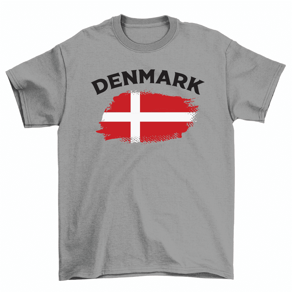 Danish Flag Denmark Travel Gift Souvenir Unisex Men Tee