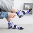 thumbnail image 2 of Rateoe Butterflies Pattern Quarter Crew Socks,Toe Seamed Ankle Socks,Cotton Cushioned Breathable Athletic Crew Sports Socks, 2 of 7