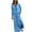 Sky Blue, variant on Lolmot Women Long Sleeve Casual Pure Color Fall Swing Long Dresses Daily Party Beach Round Neck Summer Sundress Holiday, Gift