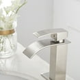 thumbnail image 5 of BWE Brushed Nickel Bathroom Faucet Modern Waterfall Single Hole Faucet for Bathroom Sink Single Handle Lavatory Bath Faucet, 5 of 7