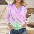 thumbnail image 2 of Long Sleeve Basic Tops for Women Loose Fitted Woman's Tops Casual Long Shirts Multicolor-5 L, 2 of 5