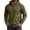 Army Green, variant on Men's Half-zip Hoodies Zipper Pockets Solid Color Practical Pullovers Winter Warm Classic Pullover Tops