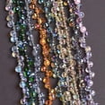 thumbnail image 3 of U8MO 20pcs 8mm Shiny Colorful Teardrop Faceted Crystal Glass Pendants Beads Lot DIY-2# Rose Green, 3 of 5