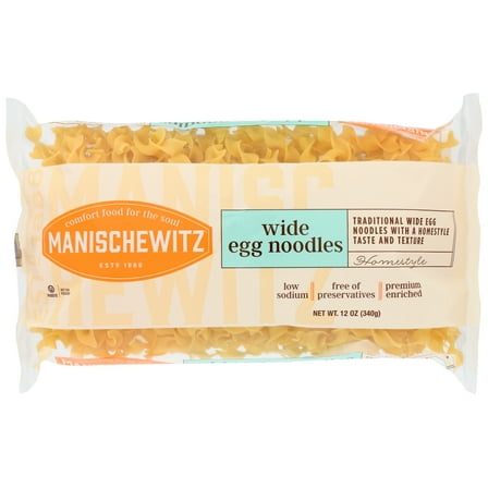Pack of 12, Manischewitz Wide Egg Noodles, 12 oz