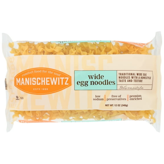 Pack of 12, Manischewitz Wide Egg Noodles, 12 oz