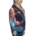 thumbnail image 3 of Easygdp Dramatic Shark Attack Boys Hoodie Kids Sweatshirt Youth Pullover With Hood-Medium, 3 of 6