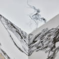 thumbnail image 6 of Modern MDF+Sticker Material Cube Stylish Texture Design Coffee Table, 15.75 Inches (White), 6 of 12