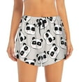 thumbnail image 2 of Sigee Cute Panda for Women's Athletic Shorts High Waisted Running Shorts Pocket Sporty Short Gym Elastic Workout ShortsXX-Large, 2 of 9