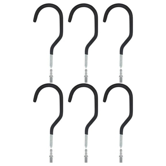 LOLIPPYY 6Pcs Bike Ceiling Mount Hooks Heavy Duty Galvanized Steel Bike Hangers for Garage Storage