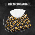 thumbnail image 4 of Kdxio Royal Blue Plaid Sunflower Print Tissue Box Cover,Modern PU Leather Rectangular Tissue Box Holder for Bathroom Living Room Bedroom Office Desk Car Home, 4 of 6