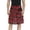 Red, variant on Men's Kilt for Men Retro Scottish Style Plaid Contrast Waistband Pleated Skirt, Brown
