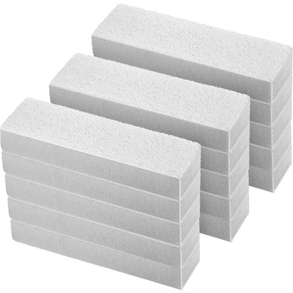 20 Pcs Pierres Poncées pour le Nettoyage - Tampon à Récurer en Pierre Ponce, Nettoyant en Bâton pour Enlever l'Anneau de Cuvette de Toilette, Bain, Ménage, Cuisine, Piscine, 5.9 x 1.4 x 0.9 Pouces (Blanc)