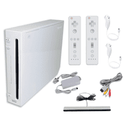 Restored Nintendo Wii Console with 2 Retro Fam Remotes & 2 Nunchucks, 32 MB Data Storage, Super Smash Bros Character Group, White, 1 Count 1 Pack