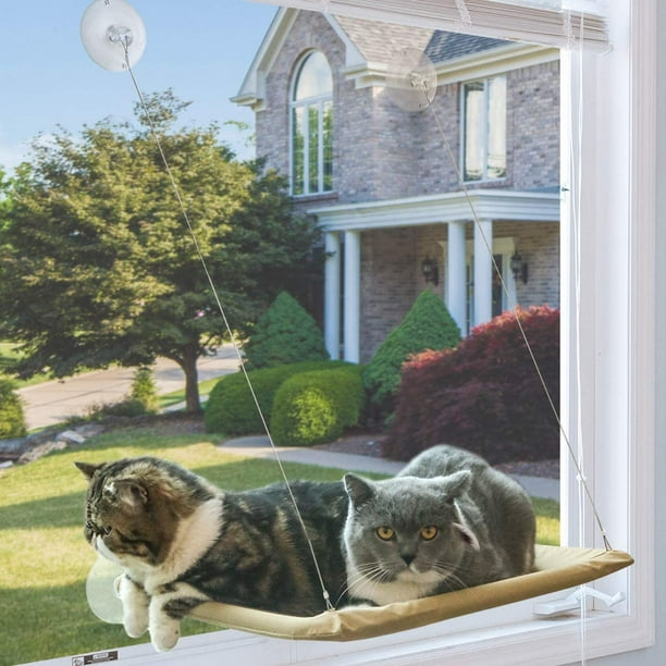 Cat Window Perch, Cat Hammock Window Seat, Space Saving and Safety Window Mounted Cat Bed for ...