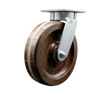 8 Inch Kingpinless High Temp Phenolic Wheel Swivel Top Plate Caster SCC