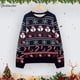 thumbnail image 2 of Suéter de Navidad feo para mujer y hombre, sudadera con estampado de punto de Navidad, alce, muñeco de nieve, jersey de gran tamaño, ropa de calle informal cálida de invierno, 2 of 4