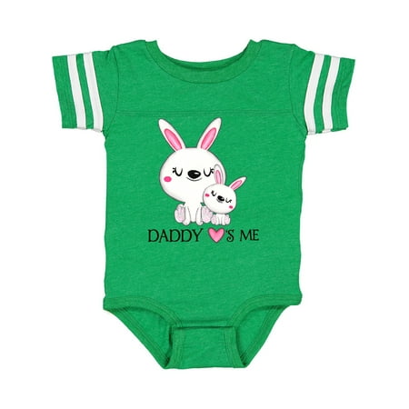 

Inktastic Daddy Loves Me- bunny family Gift Baby Boy or Baby Girl Bodysuit