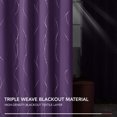 thumbnail image 6 of Deconovo Silver Printed Blackout Curtains - 2 Panels, Wave Dots Pattern, Grommet Top, 42"x84", Thermal Insulated Drapes for Bedroom & Living Room, Purple Grape, 6 of 8