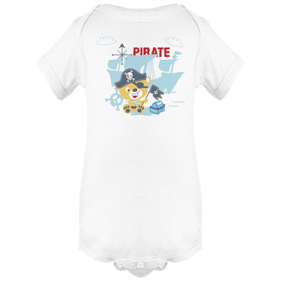 Pirate Bear Doodle Bodysuit Infant -Image by Shutterstock, 6 Months