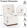 thumbnail image 2 of Kidol & Shellder Modern Boucle Dining Chair with Thickened Cushion 2PCS Upholstered Dining & Lounge Chair, Solid Wood Base, Easy Assembly for Living Room, Bedroom, Dining Room, White, 2 of 9