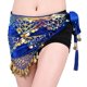 thumbnail image 2 of Toalla de cintura para mujer, estilo casual, con lentejuelas y borlas, para danza del vientre, danza india, poliéster, 2 of 5