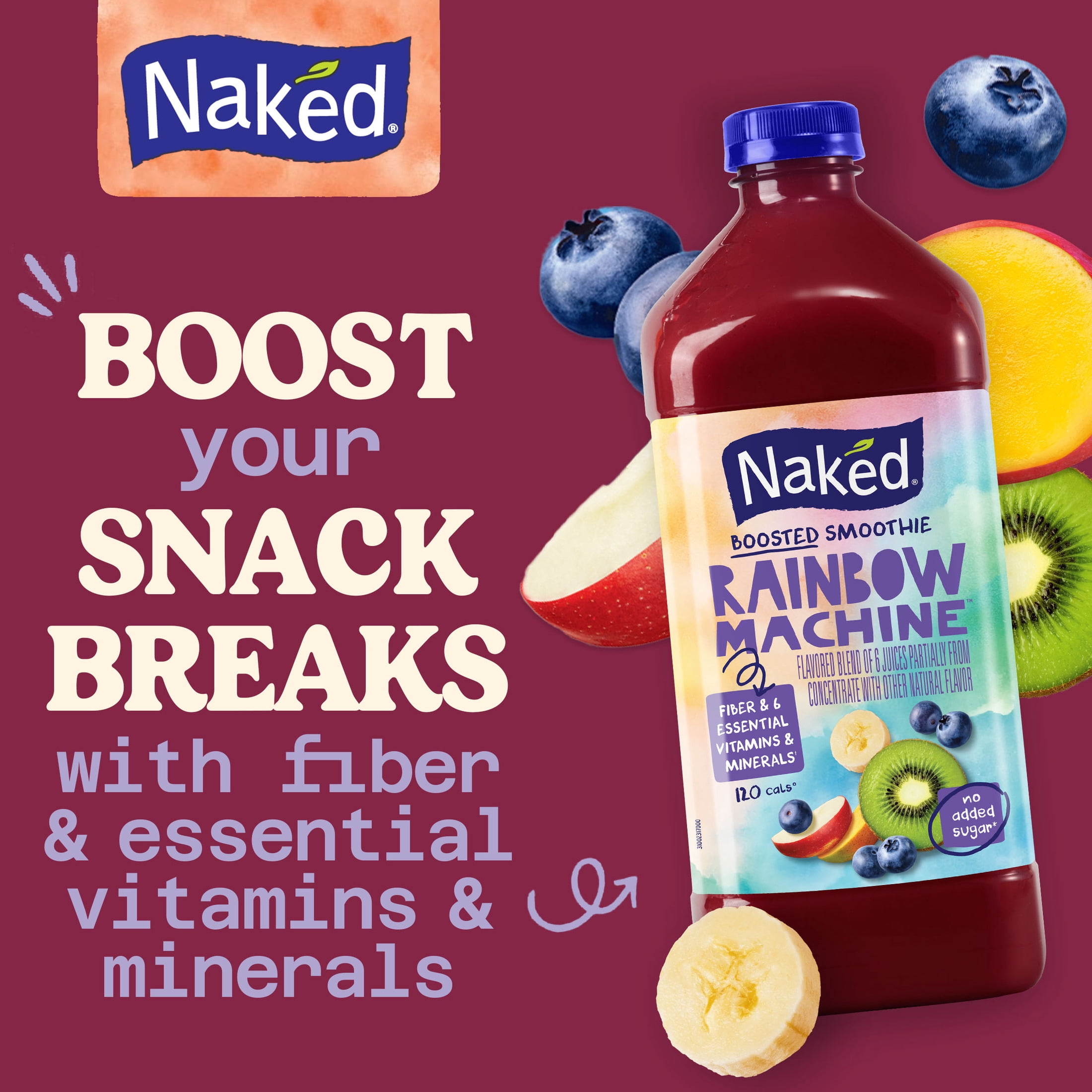 Naked Boosted Smoothie Rainbow Machine, 64 fl oz Bottle