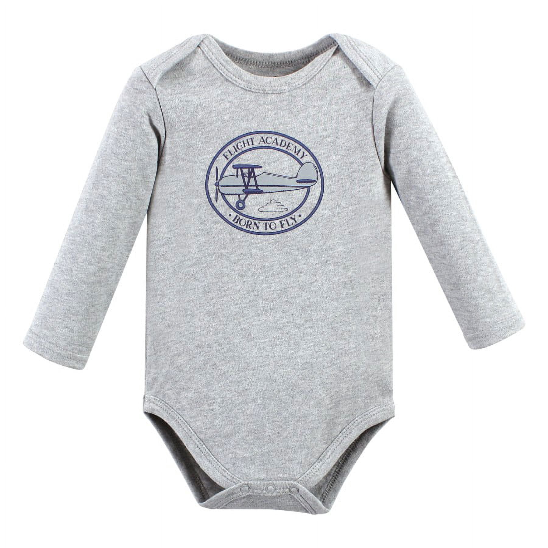 Hudson Baby Cotton Long-Sleeve Bodysuits, 3- Pack, Newborn- 24 Months