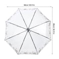 thumbnail image 2 of FRCOLOR  Fully Automatic Folding Umbrella Base Reflective Sun UV Clear Travel Student, 2 of 8