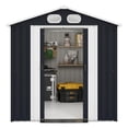 thumbnail image 2 of 8x6 FT Metal Storage Shed with Lockable Doors & Air Vents, Outdoor Tool Shed for Backyard, Garden & Patio, 2 of 22