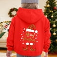 thumbnail image 2 of Staki Kids Hooded Sweatshirt with Christmas Graphic Long Sleeve Casual Loose Fit Pullover for Girls Christmas Sweatshirt for Girls(Red,4-5 Years), 2 of 7