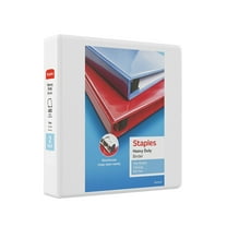 Staples Heavy-Duty 2" 3-Ring View Binder White (24688-US/19899) 82671