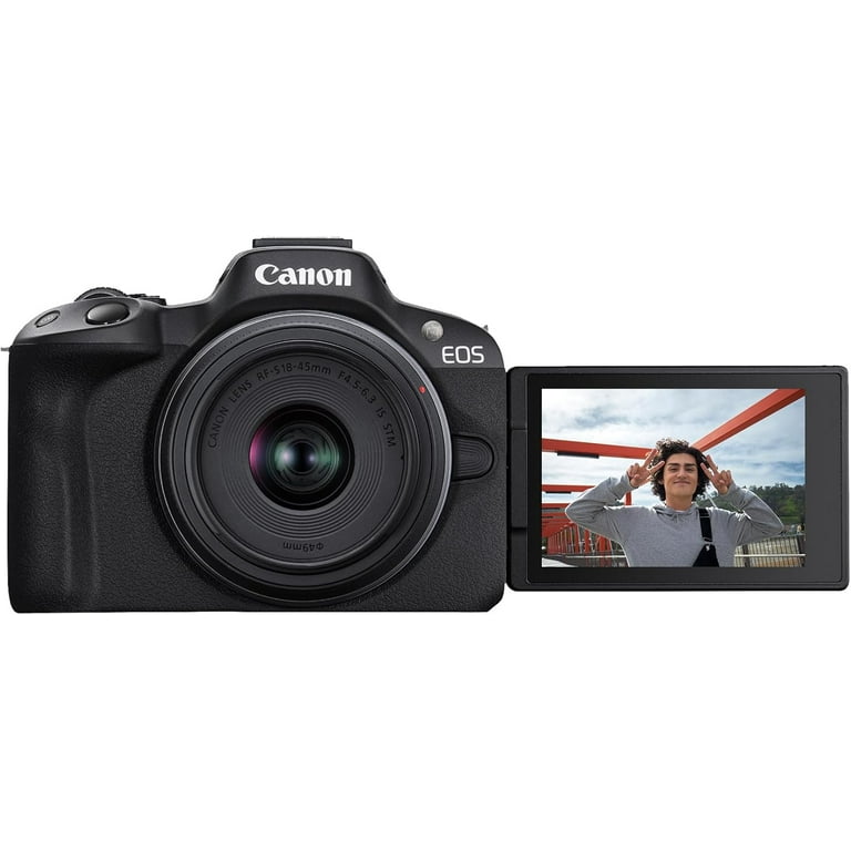 Canon EOS R50 Mirrorless Camera RF-S18-45mm F4.5-6.3 IS STM Lens