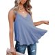 thumbnail image 5 of Camisetas de tirantes con cuello en V holgado para mujer, camisetas sin mangas informales de verano, camisetas holgadas, 5 of 6